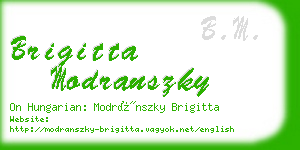 brigitta modranszky business card